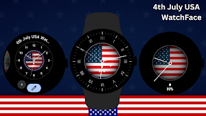4th July USA Watch Face Screenshot 2