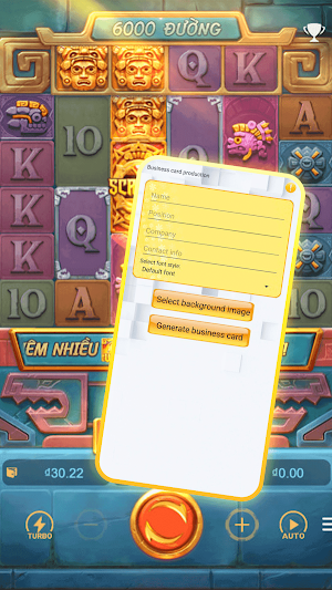 Kho báu Aztec - Businesscard Screenshot 2
