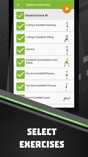 Dumbbells home workout Screenshot 2