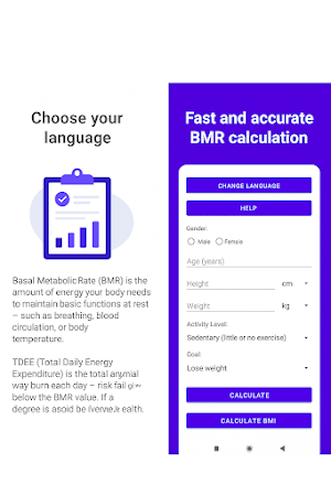 BMR & BMI Calculator / health Screenshot 0