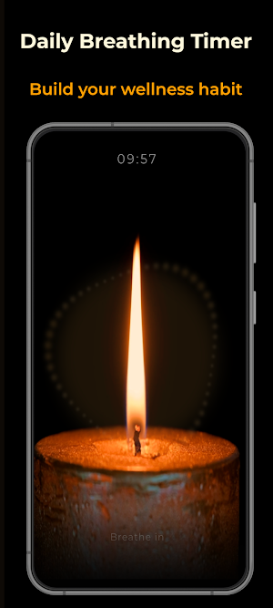 Breathing Timer: QuietFlame Screenshot 1