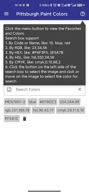 Pittsburgh Paint Colors Screenshot 0