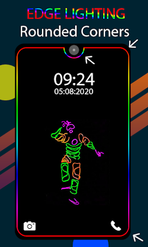 Edge Lighting Colors-Borderlight Live Wallpaper Screenshot 1