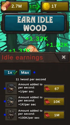 Idle Wood: Chop & sell Screenshot 2