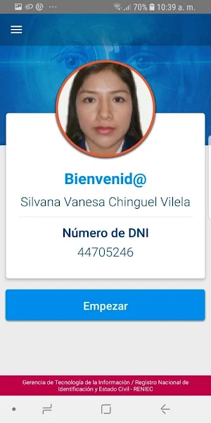 DNI BioFacial Screenshot 2