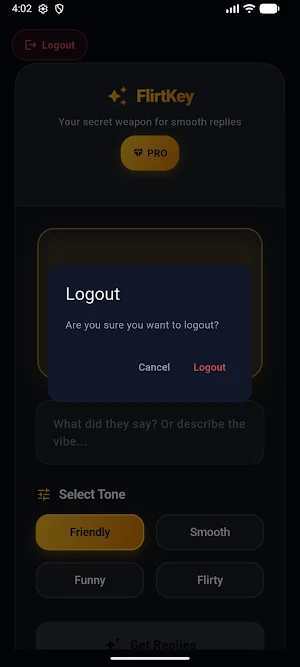 FlirtKey Screenshot 2