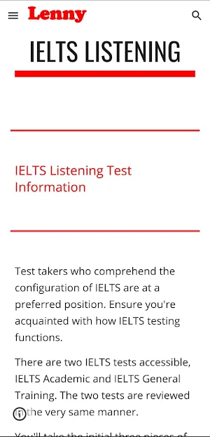 Lenny IELTS Screenshot 2