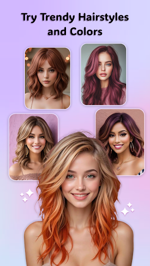 AI Hairstyle Try On Hair Color Screenshot 0