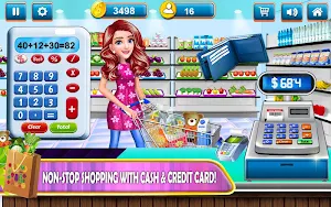 Supermarket Shopping Cash Register Cashier Games Screenshot 0