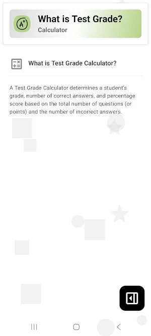 Test Grade Calculator Screenshot 1