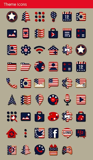 Pretty Wallpaper U.S.A. Flag Star Theme Screenshot 3