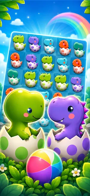Cute Dino Egg Match-Dino game Screenshot 2