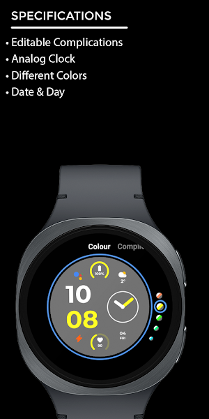 Night 34D - Digital Watch Face Screenshot 3