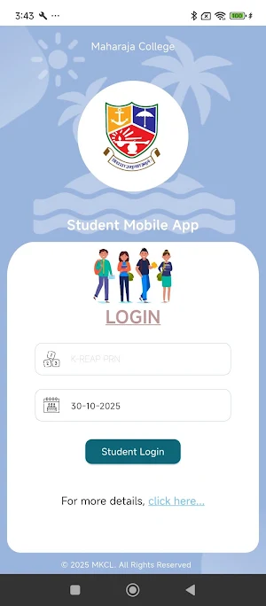 Maharajas Student App Screenshot 2