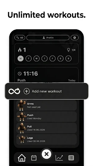 Rhynio - Gym Workout Tracker Screenshot 1
