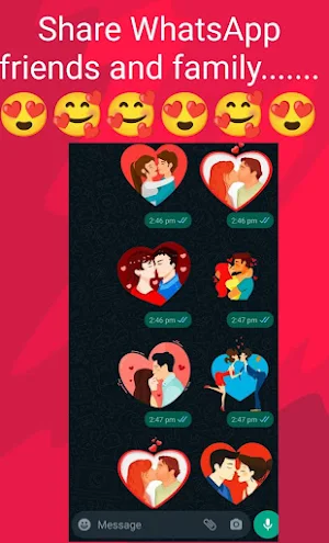 Romantic Couple Love Stickers Screenshot 0