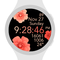 Peach Flowers Watch Face
