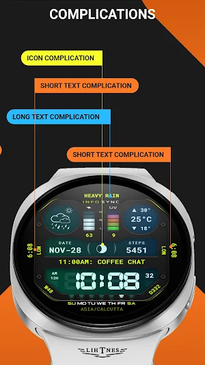 InfoSync Watch Face 134 Screenshot 3