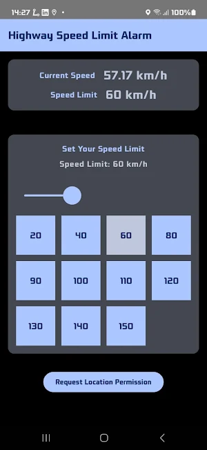 Highway Speed Limit Alarm Screenshot 0