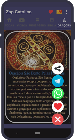 Zap Católico: Orações, Frases, Mensagens Católicas Screenshot 3
