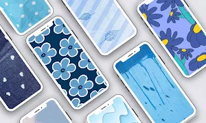 Preppy Blue Wallpaper Screenshot 0