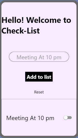 Checklist App Screenshot 1