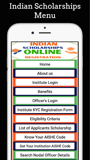 Indian Scholarships Online Reg Screenshot 1