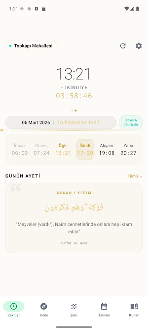 Namaz Vakitleri- Kıble Screenshot 0
