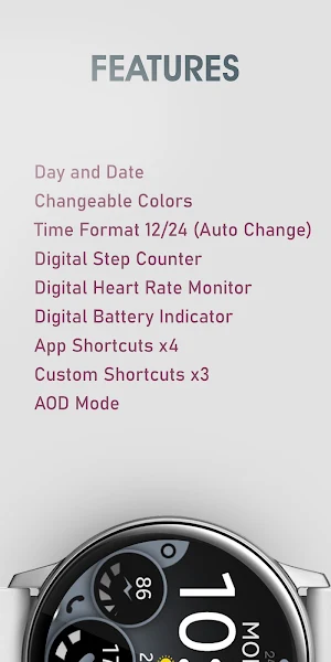 Sapphire Digital Watch Face Screenshot 2