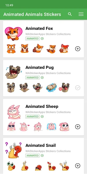Animated Animals Stickers WAStickerApps Screenshot 2