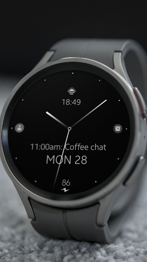 Minimal Black v27 watch face Screenshot 3
