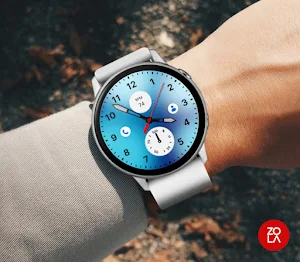 Elegant Ice Blue Watch Face Screenshot 2