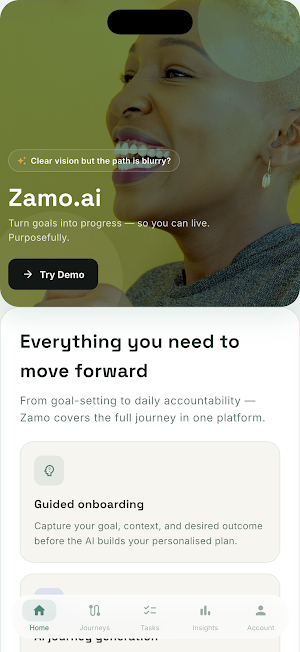 Zamo - Live Purposefully! Screenshot 0