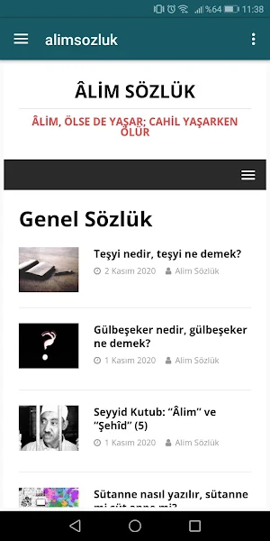 Alim Sözlük Screenshot 3