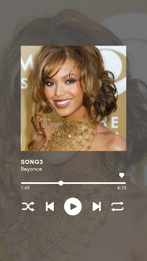Beyonce Music Player Screenshot 2