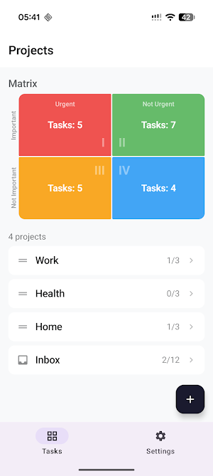 Priority Matrix: Task Planner Screenshot 0