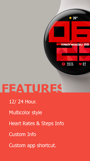 Oogly Charm Digital Watch Face Screenshot 2