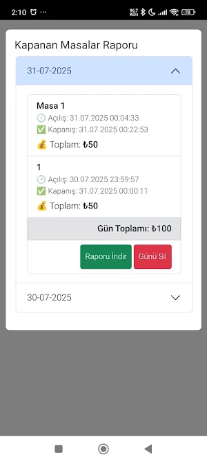 KolayMasa Sipariş Yöneticisi Screenshot 2