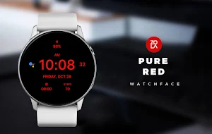 Pure Red Watch Face screenshot 1