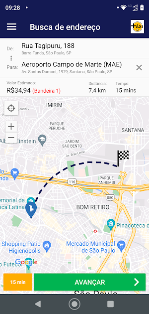 MAIS Táxi Screenshot 2
