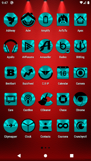 Cyan and Black Icon Pack Screenshot 2