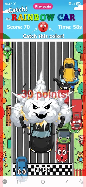Catch! Rainbow Car Screenshot 2