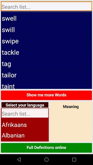 Multiple meaning English words Screenshot 0