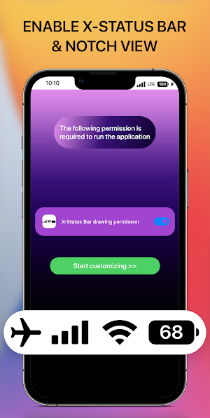 iCenter iOS 16: X - Status Bar Screenshot 1