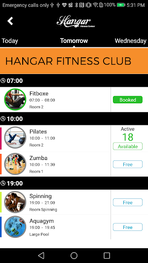 Hangar Fitness Center En Screenshot 1