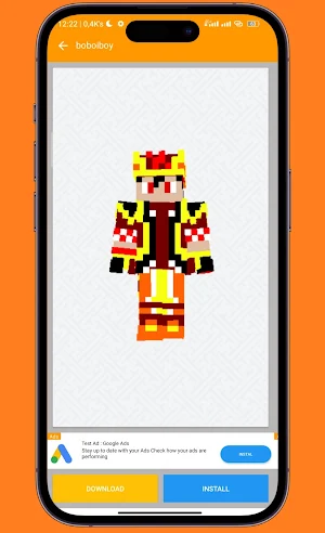 Boboiboy Skin for Minecraft PE Screenshot 3