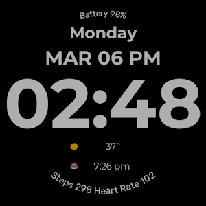 CDL Big Digital Watch Face Screenshot 2