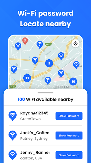 Wifi Password Map Screenshot 1