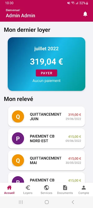 Extranet Limoges habitat Screenshot 0