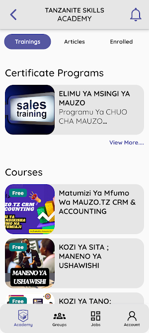 Tanzanite Skills Academy - TSA Screenshot 0